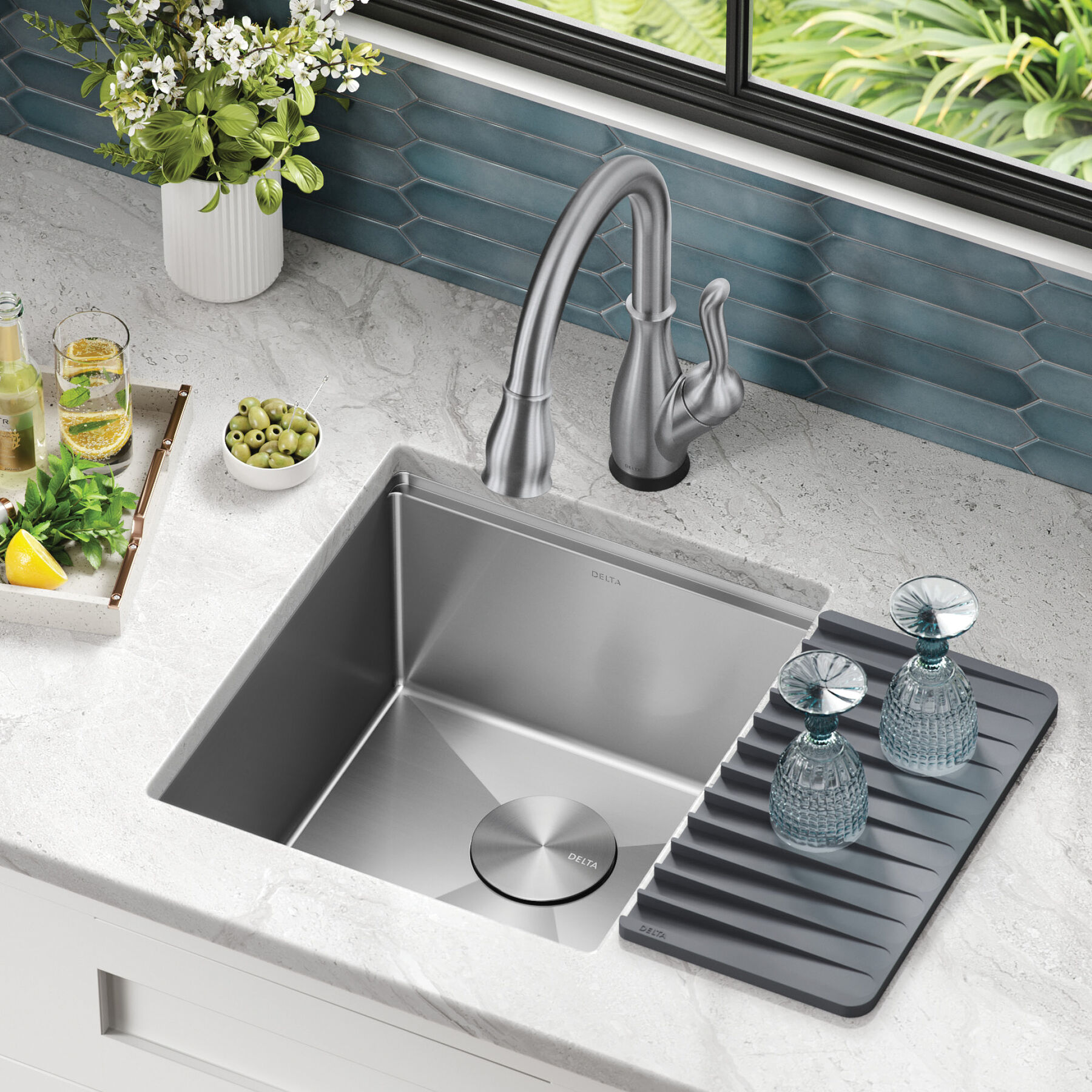 17” Workstation Undermount Single Bowl 16 Gauge Stainless Steel Bar Prep Kitchen Sink with WorkFlow™ Ledge and Accessories, image 12